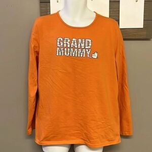 Holiday Edition Halloween Orange Grand Mummy Long Sleeve T-Shirt- XL